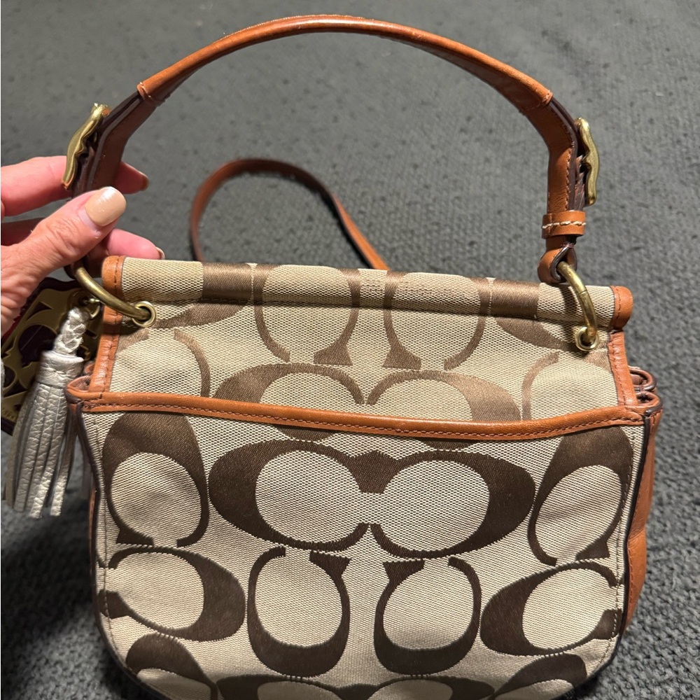 Coach Beige and Brown Crossbody Bag - Picture 2 of 4